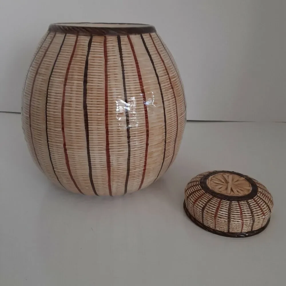 Vintage Italian Ethan Allen Ginger Jar Japandi Minimalist Timeless